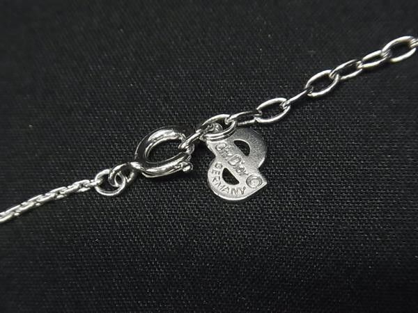 Dior Necklace Vintage Costume Silver Metal Rhinestone Faux Pearl Pendant — view 3