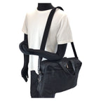 Prada Tessuto Saffiano 2-Way Black Silver Nylon Leather Business — view 7