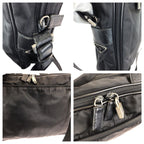 Prada Tessuto Saffiano 2-Way Black Silver Nylon Leather Business — view 5