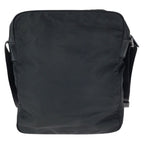 Prada Tessuto Black Silver Nylon Leather Shoulder — view 2