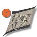 Hermes Scarf Pleats Cheval Sur Mon Carre Riding Carre's Horse Silk White Black