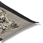 Hermes Scarf Pleats Cheval Sur Mon Carre Riding Carre's Horse Silk White Black — view 3