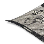 Hermes Scarf Pleats Cheval Sur Mon Carre Riding Carre's Horse Silk White Black — view 4