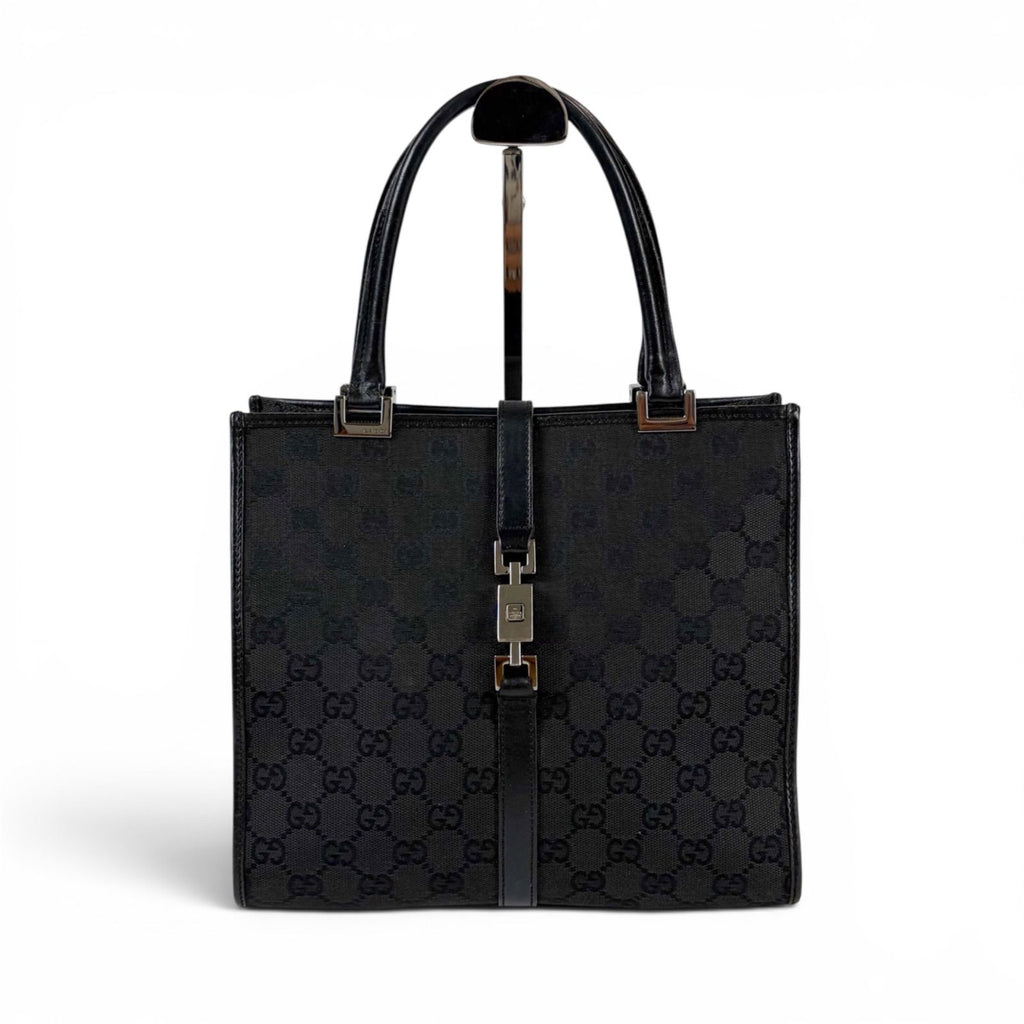Gucci GG Canvas Jackie Line Mini Tote Black