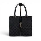 Gucci GG Canvas Jackie Line Mini Tote Black
