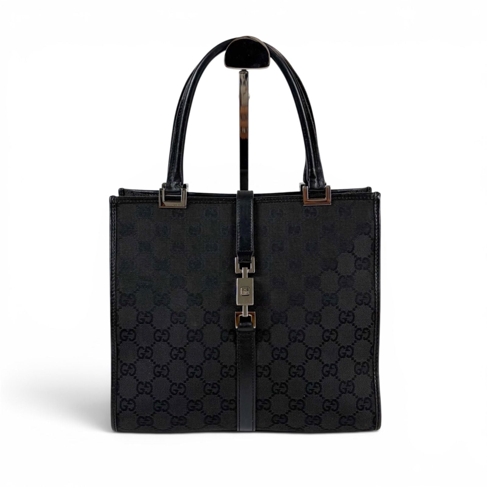 Gucci GG Canvas Jackie Line Mini Tote Black