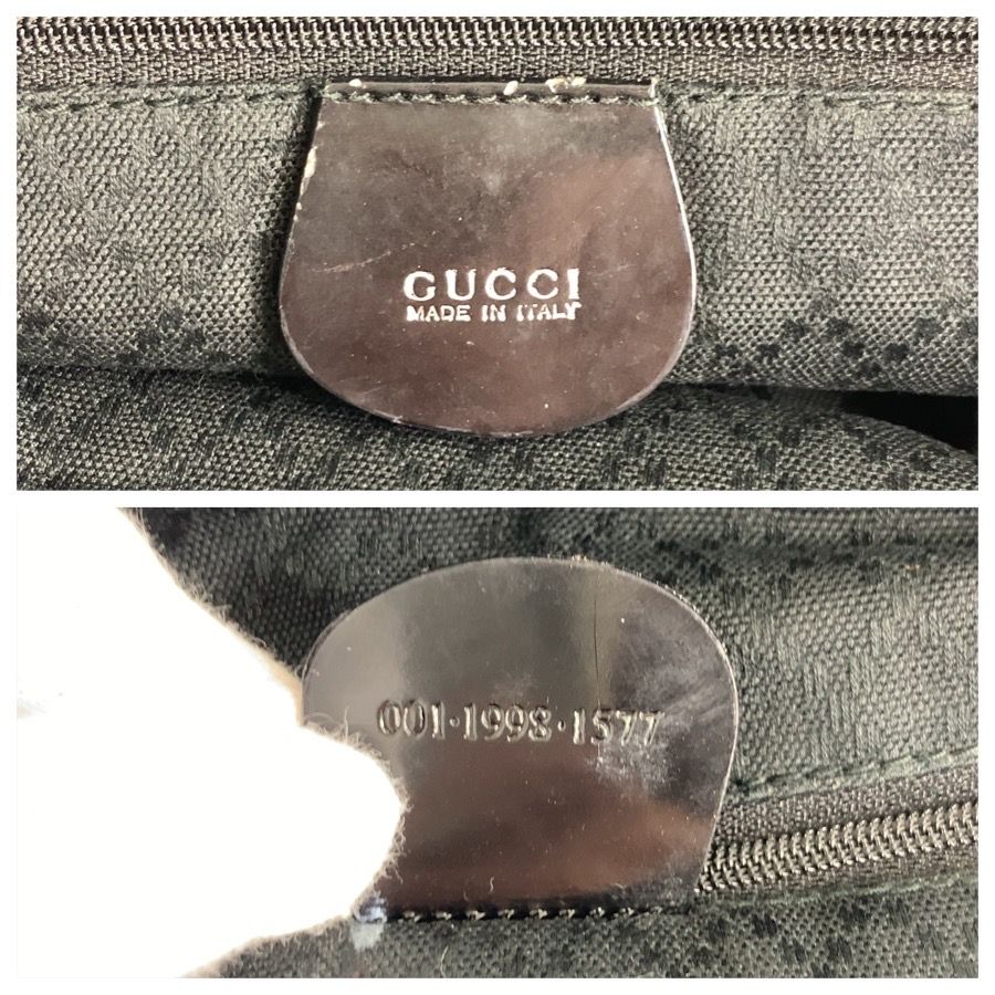 Gucci Bamboo Black Silver Nylon 001 2-Way Shoulder — view 3