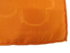 Hermes Carre 45 Mini Scarf Silk 100% Orange Handkerchief — view 4
