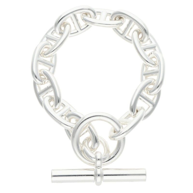 Hermes Chaine D'ancre TGM Silver Bracelet