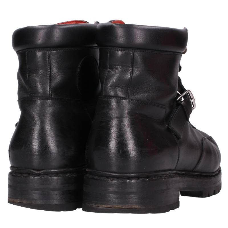 Hermes Side Logo Patch Hiking Leather Boots — view 2