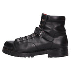 Hermes Side Logo Patch Hiking Leather Boots