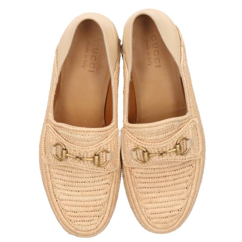 Gucci Raffia Horsebit Loafers Shoes 8.5 — view 4