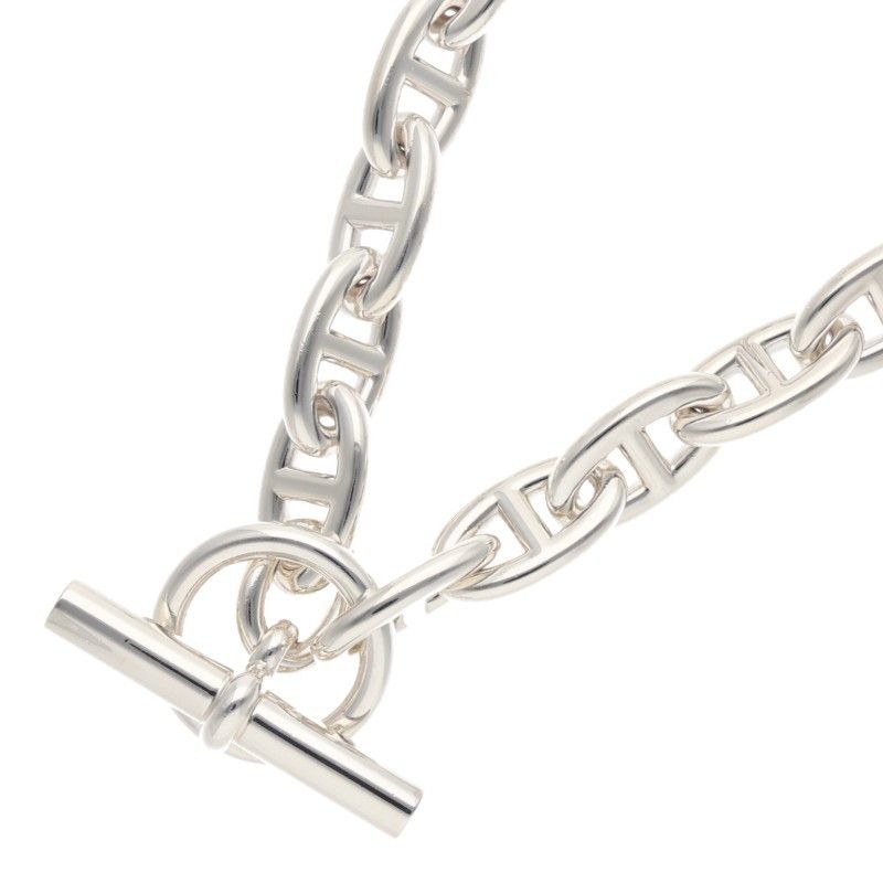 Hermes Chaine D'ancre Silver Choker Necklace GM