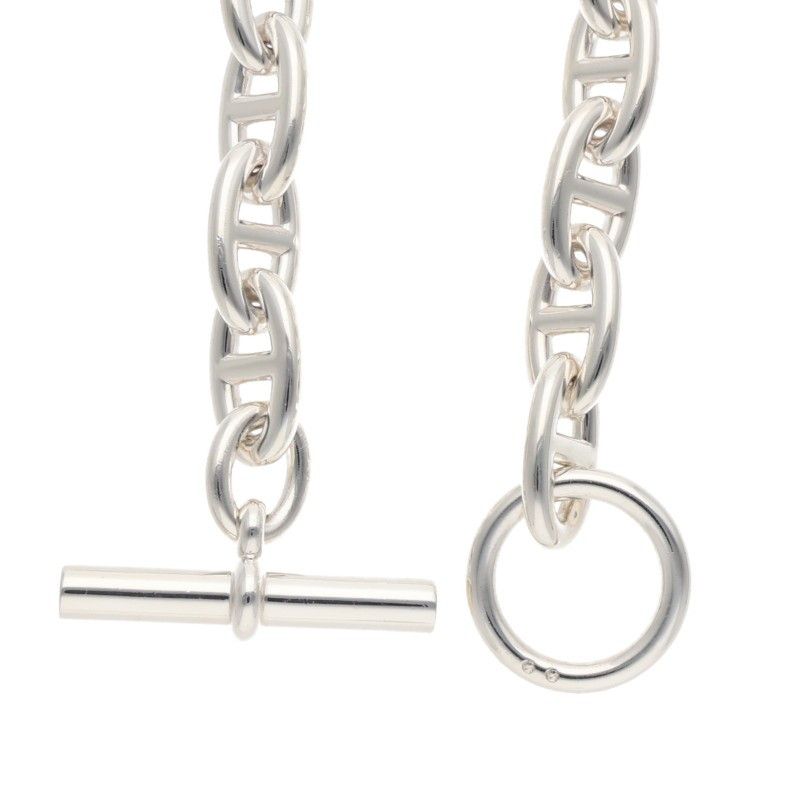 Hermes Chaine D'ancre Silver Choker Necklace GM — view 4