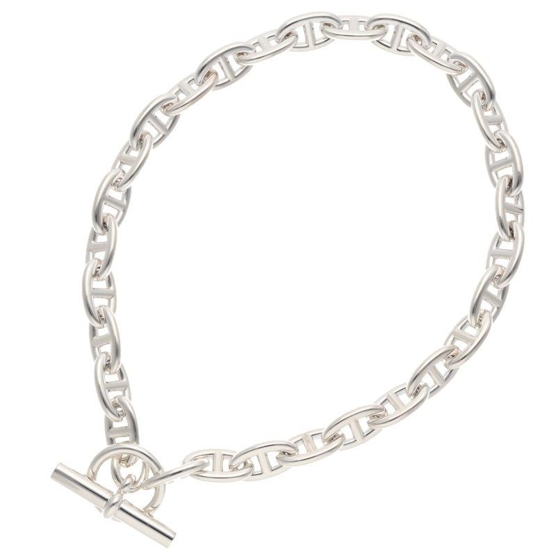 Hermes Chaine D'ancre Silver Choker Necklace GM — view 2