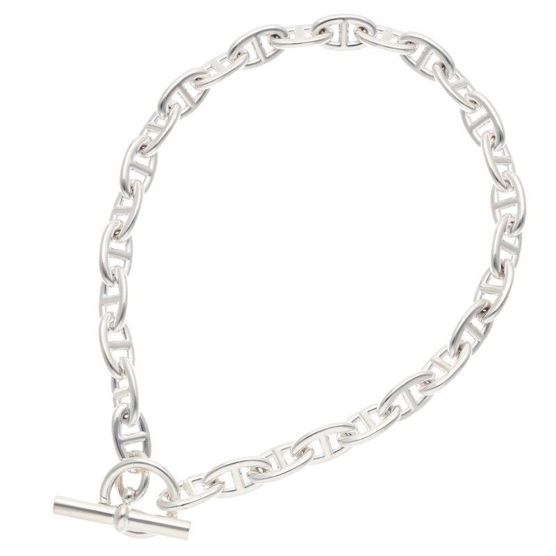 Hermes Chaine D'ancre Silver Choker Necklace GM — view 2