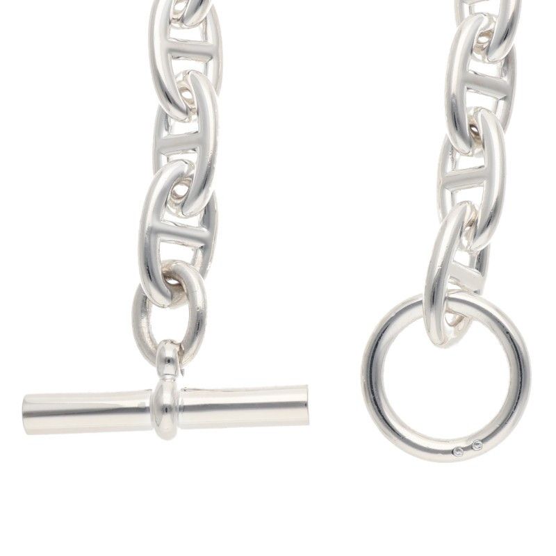 Hermes Chaine D'ancre Silver Choker Necklace GM — view 4