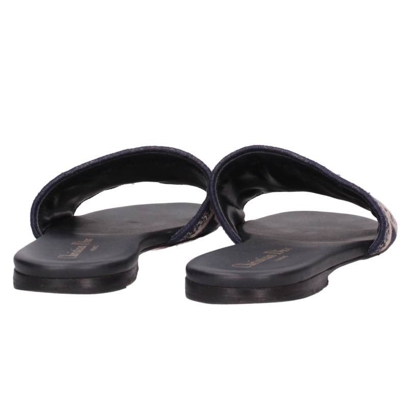 Dior Dway Logo Slide Flat Sandals — view 3