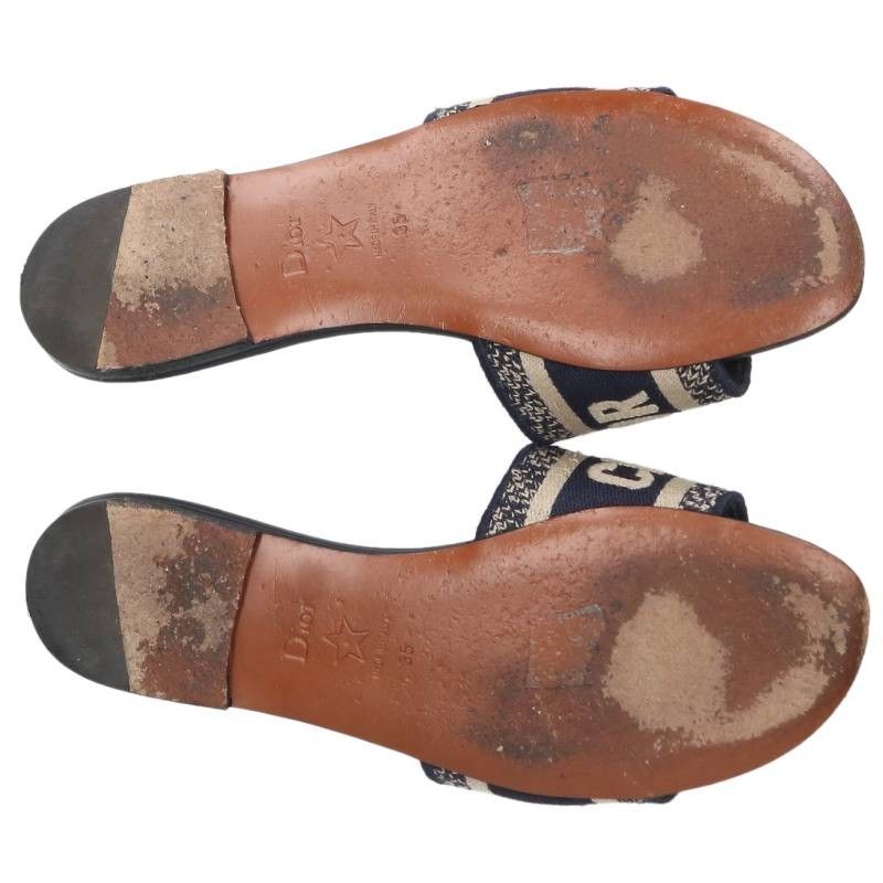Dior Dway Logo Slide Flat Sandals — view 4