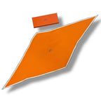 Hermes Diamond Scarf Silk Logo Orange