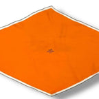 Hermes Diamond Scarf Silk Logo Orange — view 4