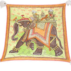 Hermes Carre 90 Pleated Scarf Deep Indian Love Orange — view 4