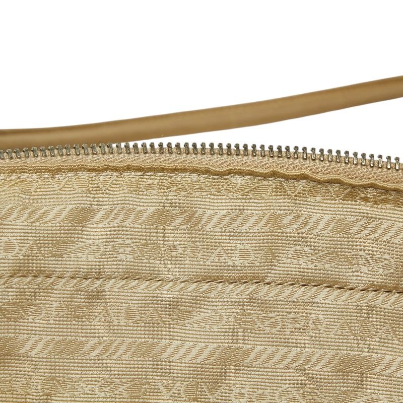 Prada Tessuto Shoulder Bag Beige Nylon Leather — view 9