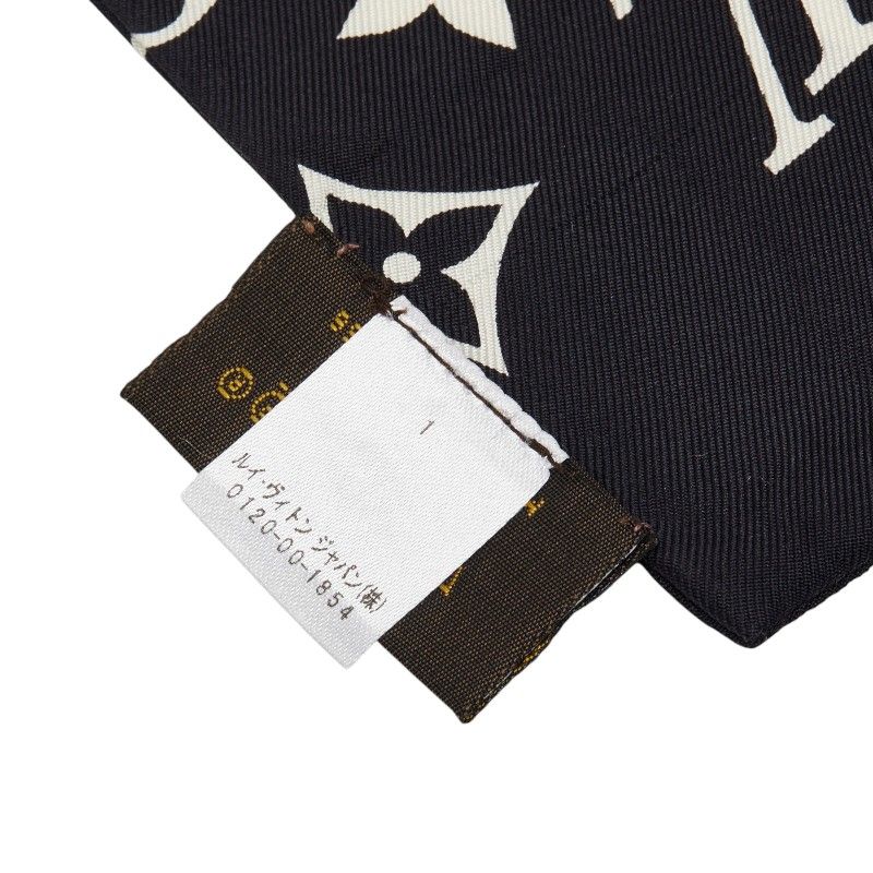 Louis Vuitton Monogram Confidential Bandeau Scarf Black Multicolor Silk — view 4