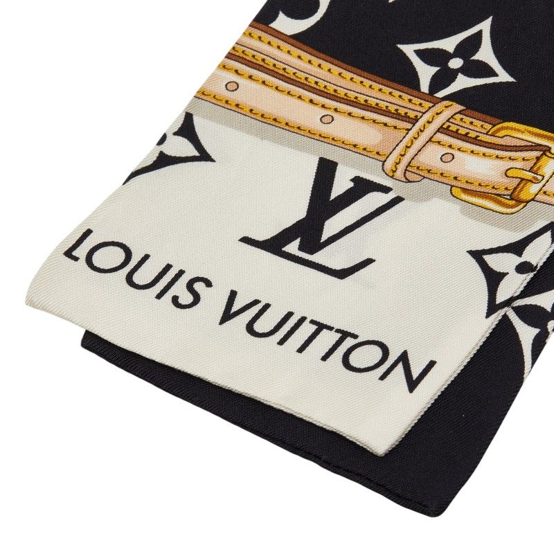 Louis Vuitton Monogram Confidential Bandeau Scarf Black Multicolor Silk — view 2