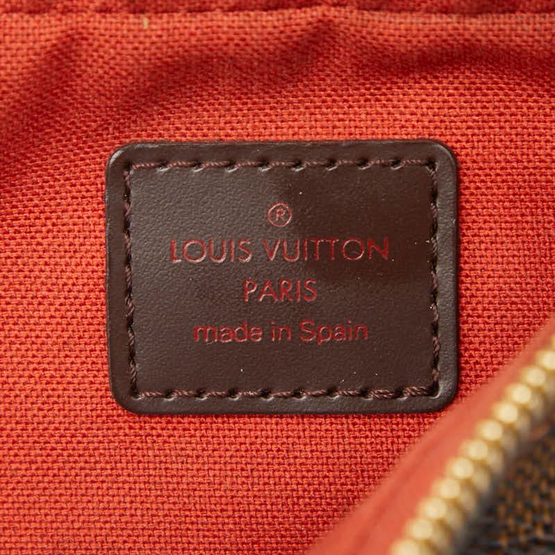 Louis Vuitton Damier Geronimos Shoulder Bag Brown Leather — view 7