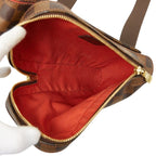 Louis Vuitton Damier Geronimos Shoulder Bag Brown Leather — view 6