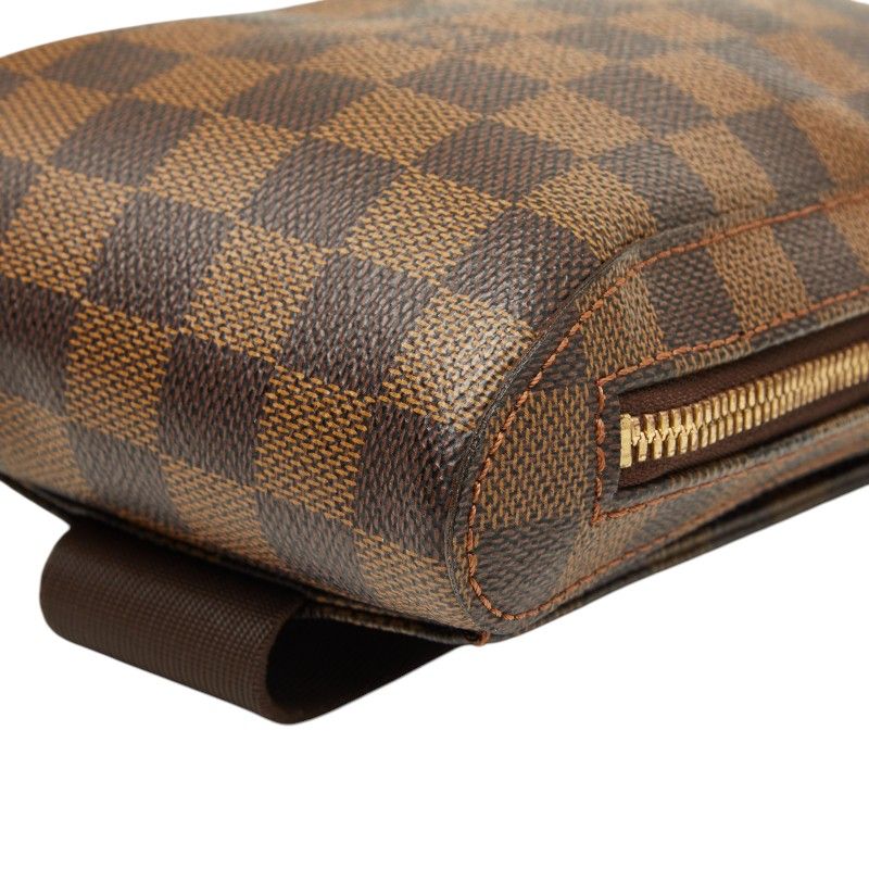 Louis Vuitton Damier Geronimos Shoulder Bag Brown Leather — view 4
