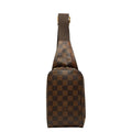 Louis Vuitton Damier Geronimos Shoulder Bag Brown Leather