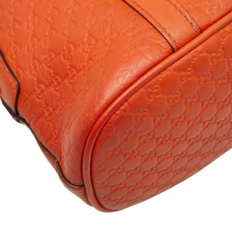 Gucci Micro Guccissima 2-Way Shoulder Bag Orange Leather — view 6