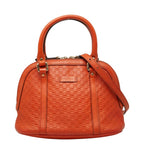 Gucci Micro Guccissima 2-Way Shoulder Bag Orange Leather