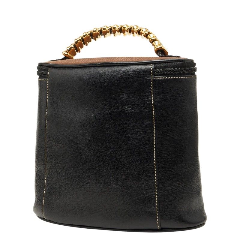 Loewe Velasquez Vanity Bag Handbag Black Brown Leather — view 2