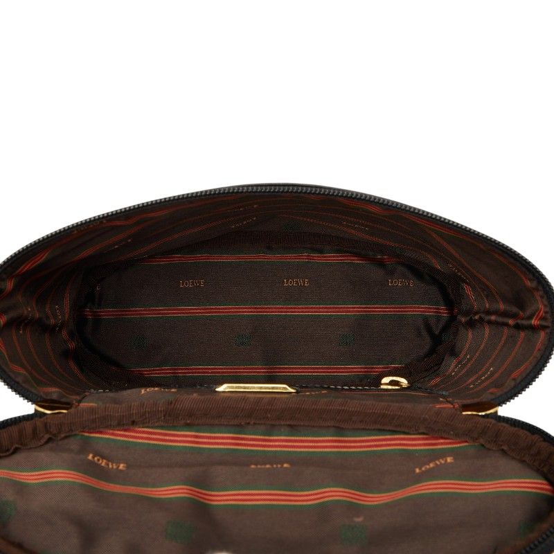 Loewe Velasquez Vanity Bag Handbag Black Brown Leather — view 6