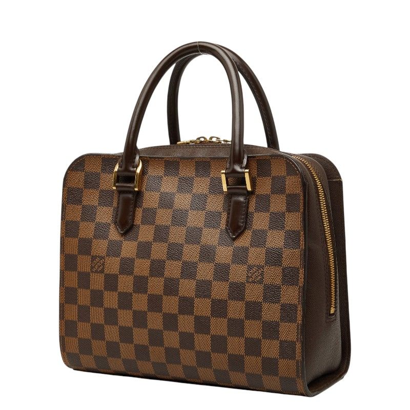 Louis Vuitton Damier Triana Handbag Brown Leather — view 2