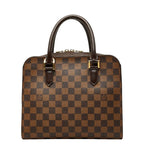 Louis Vuitton Damier Triana Handbag Brown Leather