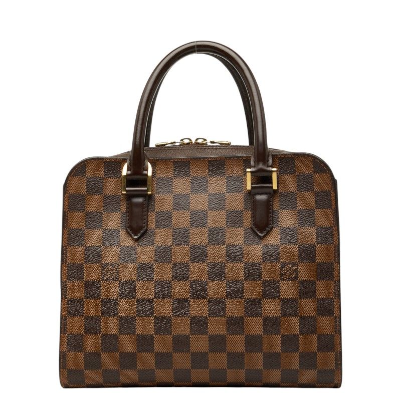Louis Vuitton Damier Triana Handbag Brown Leather