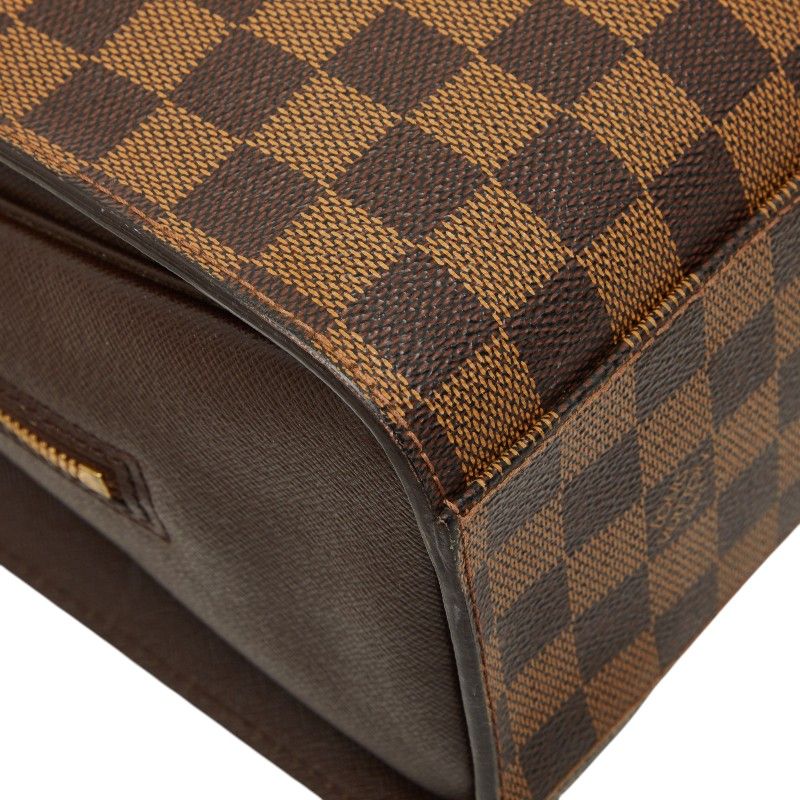 Louis Vuitton Damier Triana Handbag Brown Leather — view 7