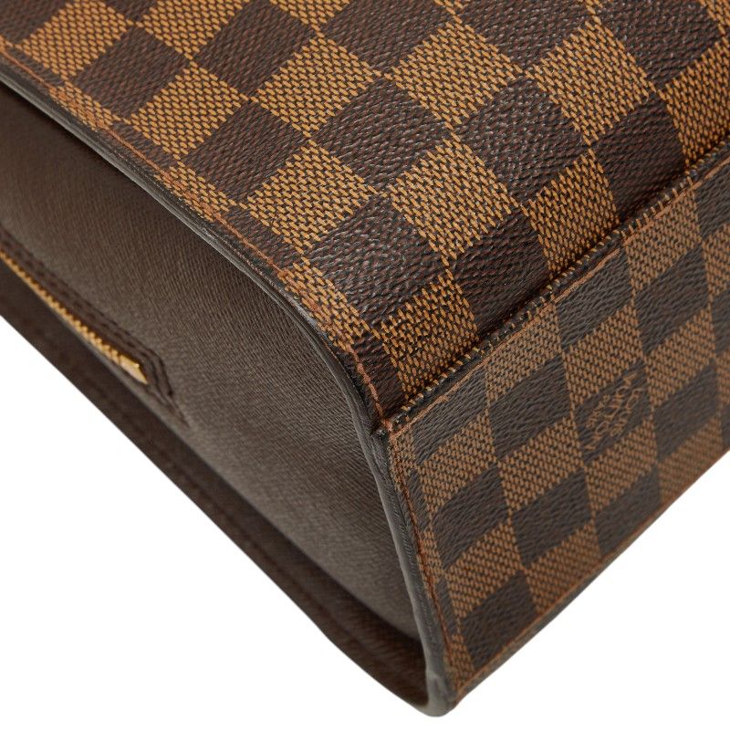 Louis Vuitton Damier Triana Handbag Brown Leather — view 5