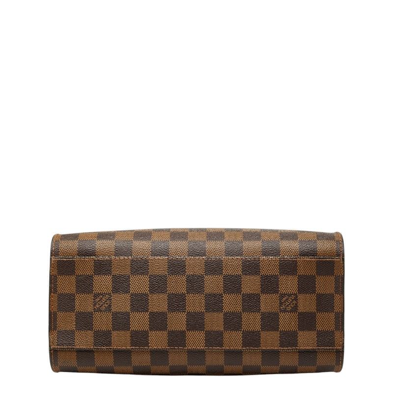 Louis Vuitton Damier Triana Handbag Brown Leather — view 3