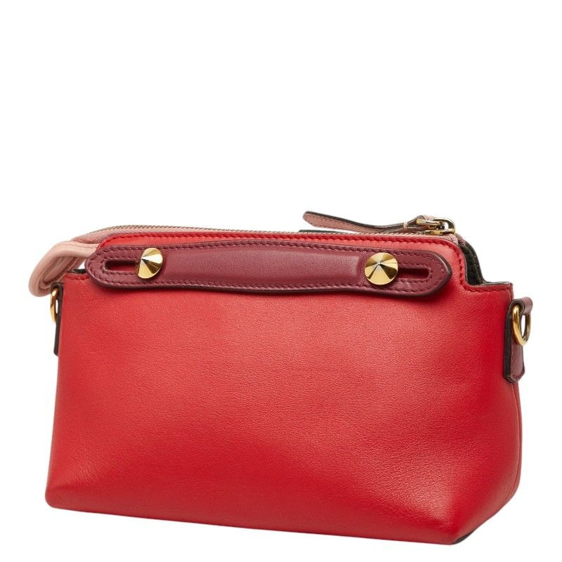 Fendi by the Way Mini 2-Way Shoulder Bag Red Pink Leather — view 2