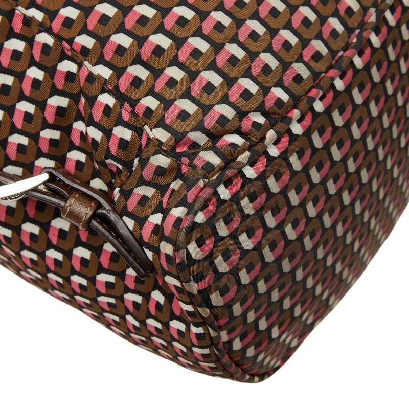 Prada Backpack Brown Pink Nylon Leather — view 7