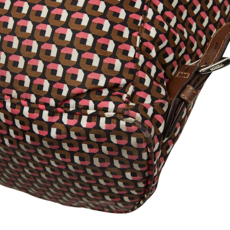 Prada Backpack Brown Pink Nylon Leather — view 6