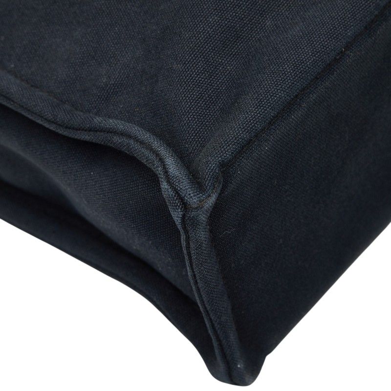Hermes Fourre Tout MM Handbag Black Gray Canvas — view 7
