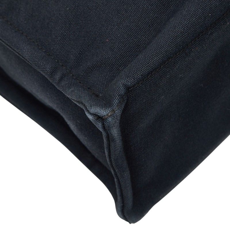 Hermes Fourre Tout MM Handbag Black Gray Canvas — view 5