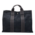 Hermes Fourre Tout MM Handbag Black Gray Canvas