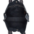 Hermes Fourre Tout MM Handbag Black Gray Canvas — view 8